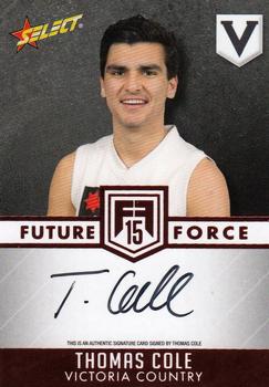 2015 Select Future Force - Red Signatures #FFRS14 Tom Cole Front